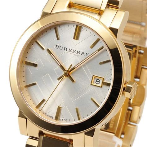 burberry mens watch 42 mm gold bu9003|Burberry Men's BU9003 Large Check Goldtone Stainless Steel .